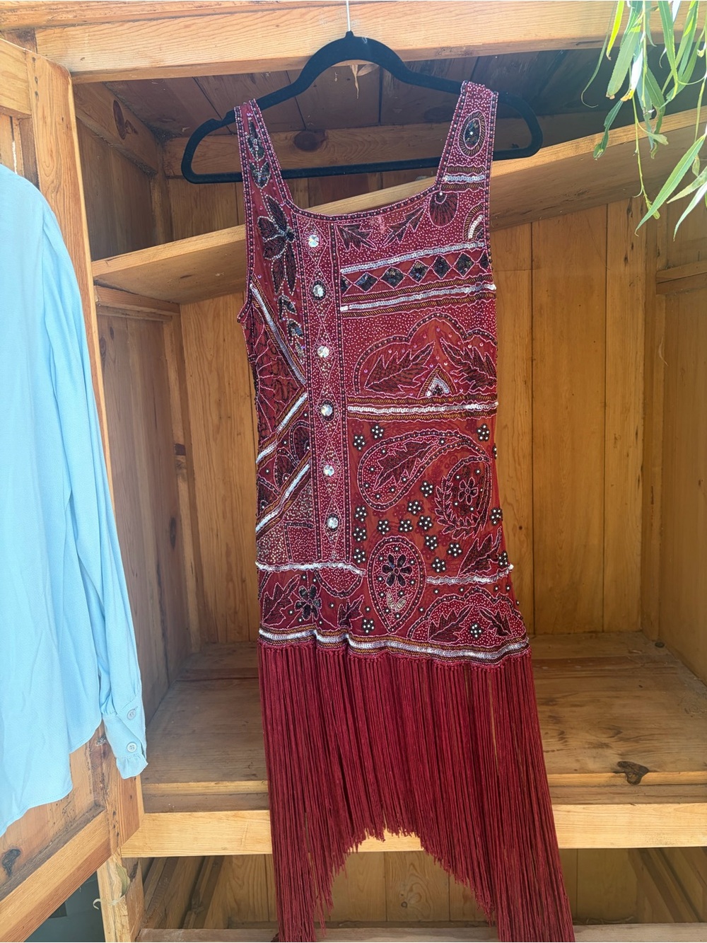 Flappers Dress Embellished Red Fringe